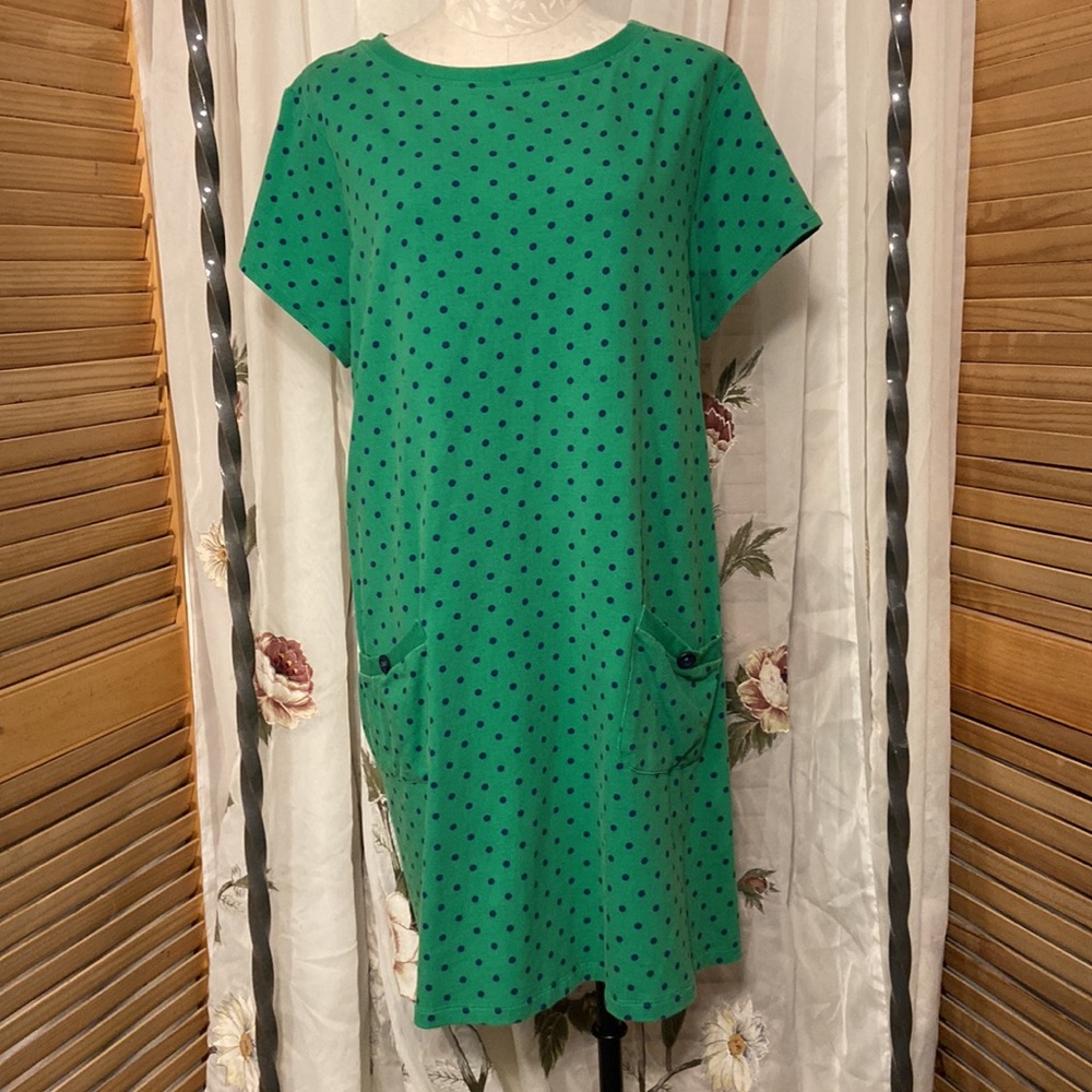 Susan Graver lounging dress. Green/purple XL